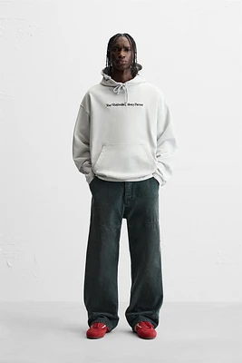 EMBROIDERED TEXT SWEATSHIRT