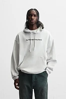 EMBROIDERED TEXT SWEATSHIRT