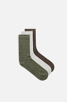 3-PACK OF RIB SOCKS