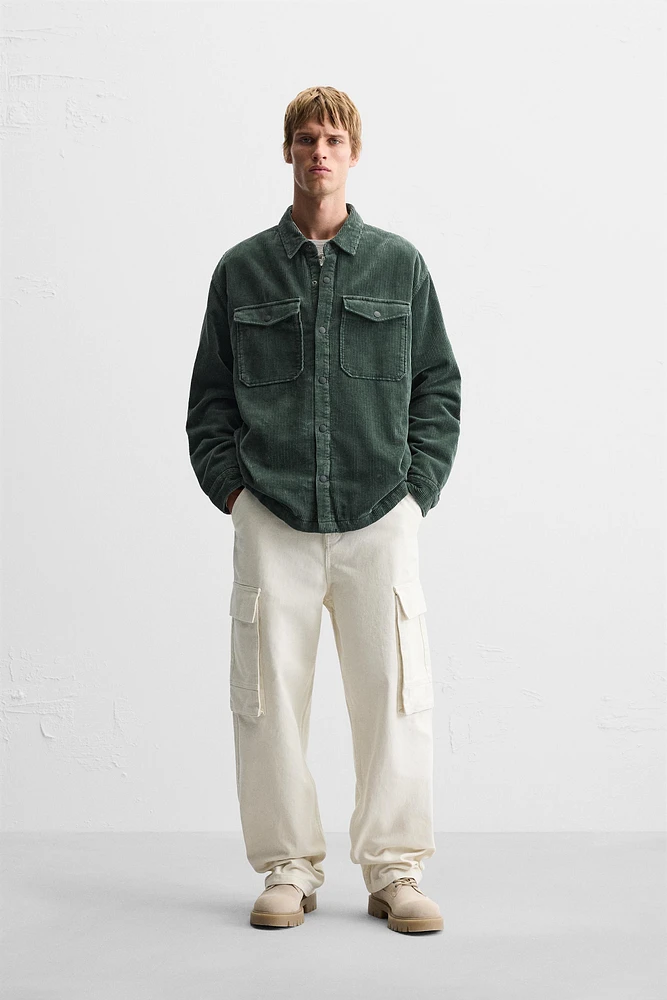 PADDED CORDUROY OVERSHIRT