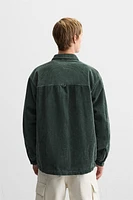 PADDED CORDUROY OVERSHIRT