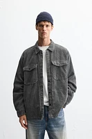 PADDED CORDUROY OVERSHIRT