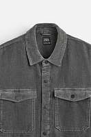 PADDED CORDUROY OVERSHIRT