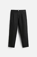 PLEATED LINEN PANTS