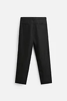 PLEATED LINEN PANTS