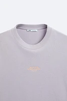 EMBROIDERED TEXT T-SHIRT