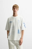 T-SHIRT WITH TONAL EMBROIDERY