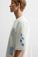 T-SHIRT WITH TONAL EMBROIDERY