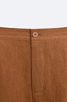 100% LINEN SHORTS