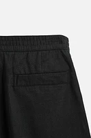 LINEN - VISCOSE PLEATED SHORTS