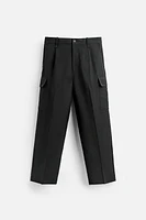 PLEATED CARGO PANTS