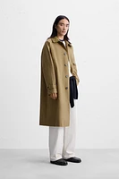 OVERSIZE FIT TWILL TRENCH COAT