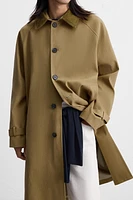 OVERSIZE FIT TWILL TRENCH COAT