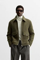 BOUCLÉ TEXTURED WOOL JACKET