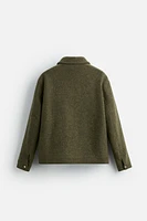 BOUCLÉ TEXTURED WOOL JACKET