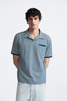 STRIPED JACQUARD POLO