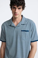 STRIPED JACQUARD POLO