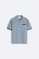 STRIPED JACQUARD POLO