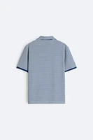 STRIPED JACQUARD POLO