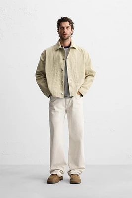 CROPPED FIT TWILL JACKET