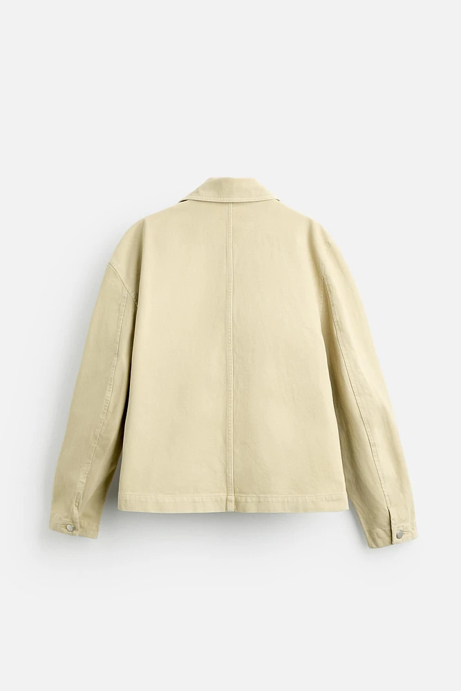 CROPPED FIT TWILL JACKET