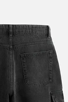 DENIM CARGO SHORTS