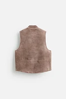 WASHED ZIPPERED VEST