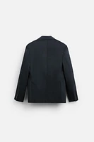 LINEN - COTTON DOUBLE BREASTED SUIT BLAZER