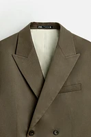 COTTON - LYOCELL DOUBLE BREASTED SUIT JACKET