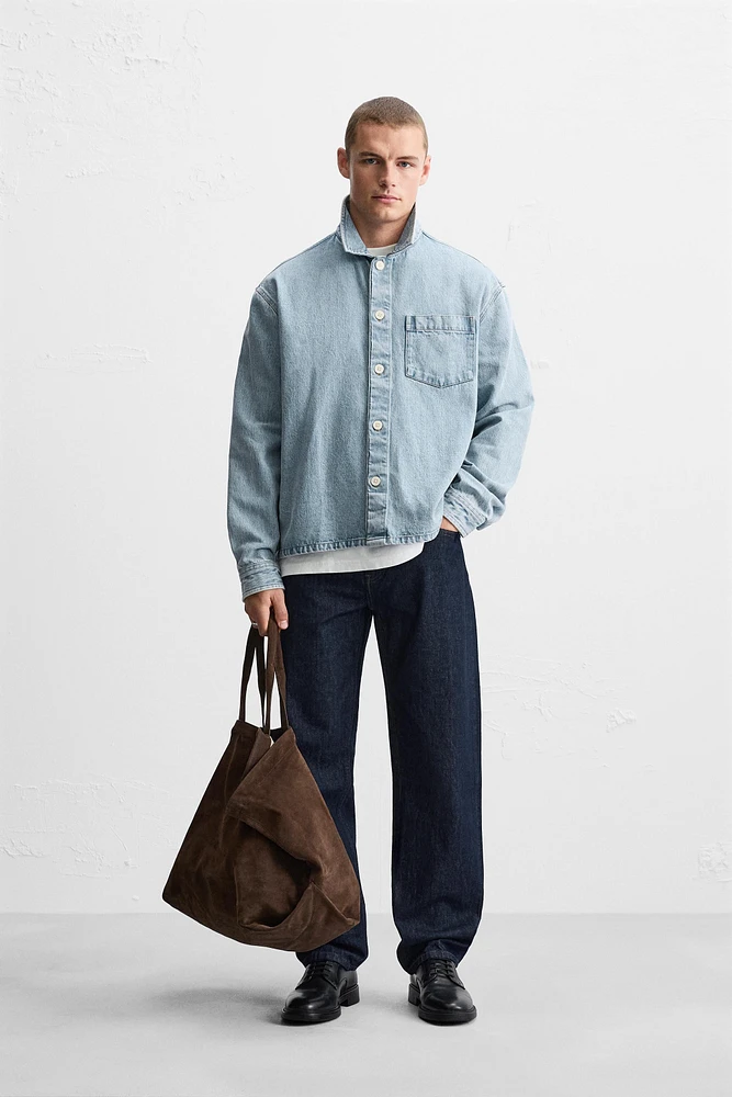 BOXY FIT DENIM OVERSHIRT