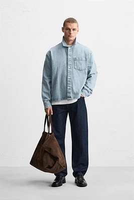 BOXY FIT DENIM OVERSHIRT