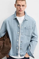 BOXY FIT DENIM OVERSHIRT