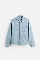 BOXY FIT DENIM OVERSHIRT