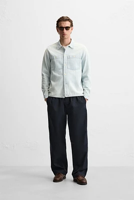 POCKET DENIM OVERSHIRT