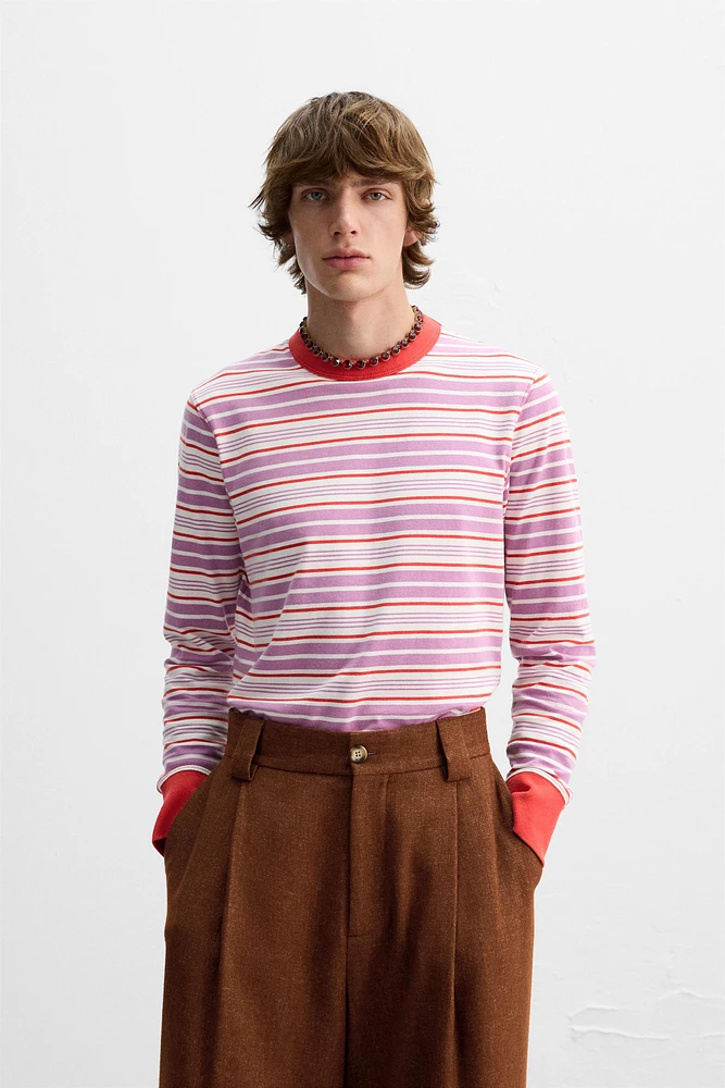 STRIPED RIB T-SHIRT X HARRY LAMBERT