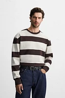 STRIPED JACQUARD T-SHIRT