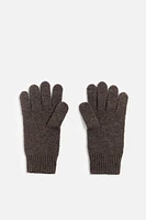 WOOL - CASHMERE KNIT GLOVES