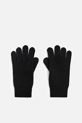 WOOL - CASHMERE KNIT GLOVES