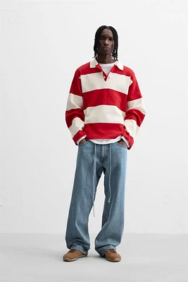 STRIPED KNIT POLO