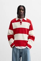 STRIPED KNIT POLO