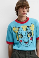 JACQUARD KNIT ELEPHANT T-SHIRT X HARRY LAMBERT