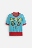 JACQUARD KNIT ELEPHANT T-SHIRT X HARRY LAMBERT