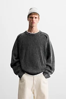 WASHED TEXTURED SWEATER