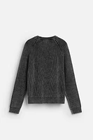 WASHED TEXTURED SWEATER