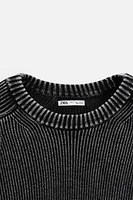 WASHED TEXTURED SWEATER