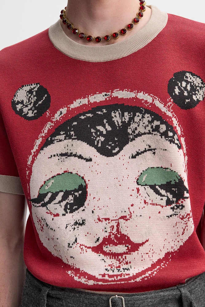 Zara JACQUARD KNIT FACE T-SHIRT X HARRY LAMBERT | Mall of America®