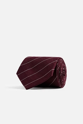 SILK - COTTON STRIPED TIE