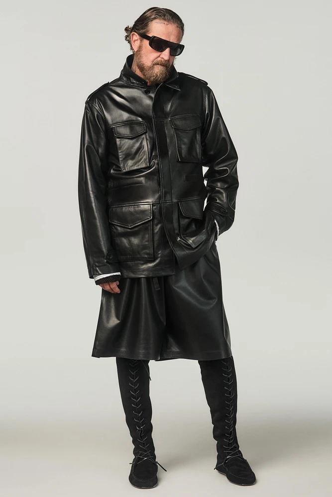 LEATHER PARKA X STEFANO PILATI