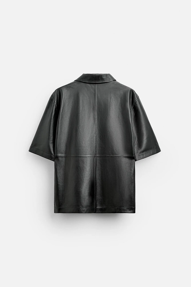 LEATHER POLO OVERSHIRT LIMITED EDITION