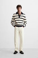 JACQUARD STRIPED KNIT POLO